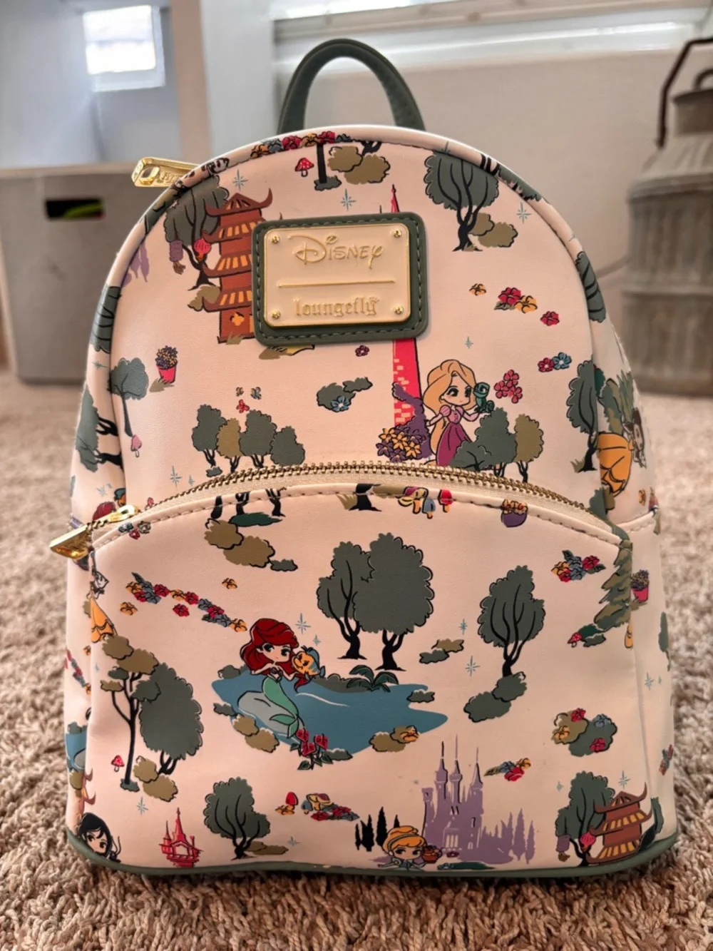 Disney x Loungefly Princess Mini Backpack ā Fairytale Forest Print - Picture 1 of 12